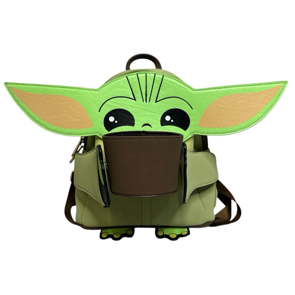 Loungefly Star Wars Mandalorian Child w/ Cup Figural Mini Backpack BoxLunch